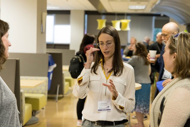 (From left) Julie Green, director of the Veterinary Terminology Services Lab at VMCVM, Amanda Moore, and Janice O'Brien. both Ph.D. students in Biomedical & Veterinary Sciences.
